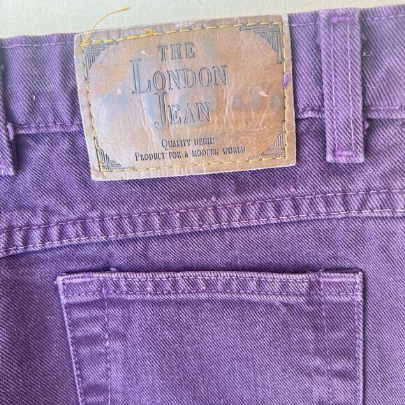 Vintage 80s Moda INTL Womens The London Jean Purple Mom Jeans High Rise 22 - Picture 8 of 10